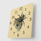 bijenillustratie Antiek honingbijenkunst Vierkante Klok (Hoek)