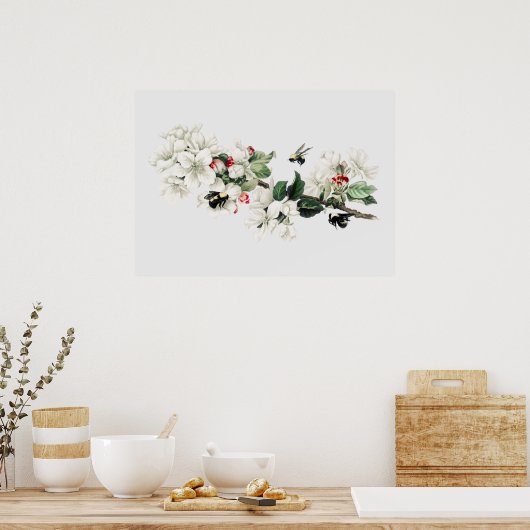  bijenillustratie poster (Keuken)