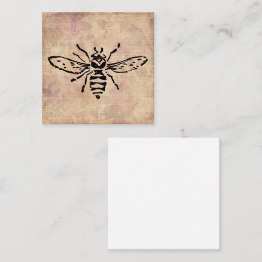  bijenillustratie Roos bloem Informatiekaartje (Voorkant / Achterkant)