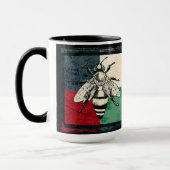 Bijeninsect Kleurrijke Illustratie Mok (Links)