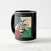 Bijeninsect Kleurrijke Illustratie Mok (Voorkant links)