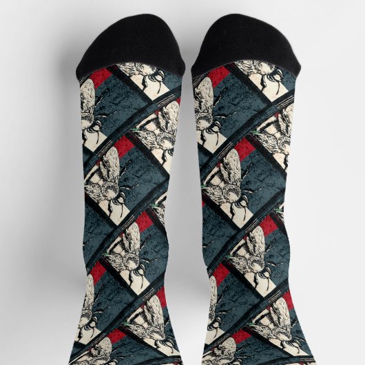  Bijeninsect Kleurrijke Illustratie Sokken (Top)