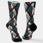  Bijeninsect Kleurrijke Illustratie Sokken (Gebogen)