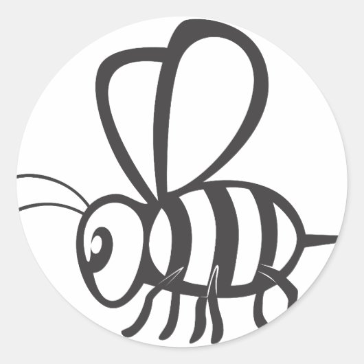 bijeninsect ronde sticker (Voorkant)
