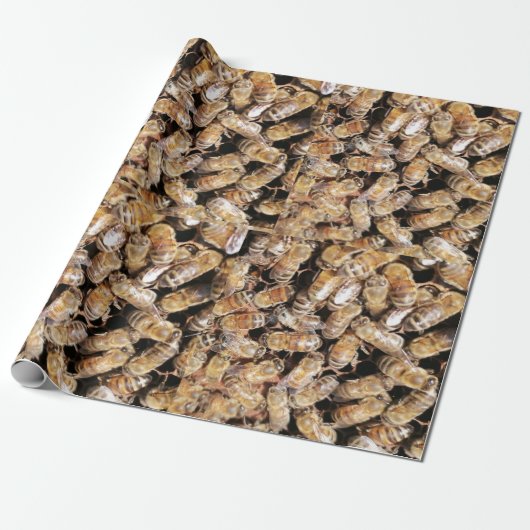 Bijeninsecten, verpakkingspapier cadeaupapier (Uitgerold)