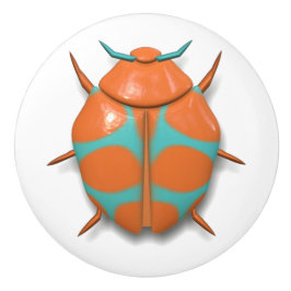 Bijeninsecteninsect schattig oranje blauw keramische knop