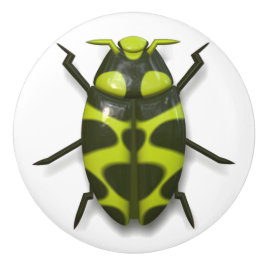 Bijeninsecteninsect schattige groene zwarte zwarte keramische knop