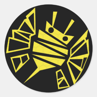 bijenkam ronde sticker