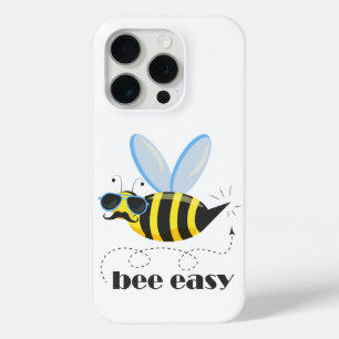 Bijenkarakter met snor zonnebril Bee Easy iPhone 15 Pro Case