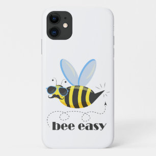 Bijenkarakter met snor zonnebril Bee Easy Case-Mate iPhone Case
