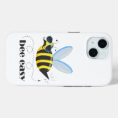 Bijenkarakter met snor zonnebril Bee Easy Case-Mate iPhone Case (Achterkant (horizontaal))