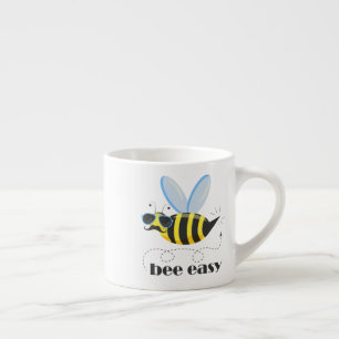 Bijenkarakter met snor zonnebril Bee Easy Espresso Kop