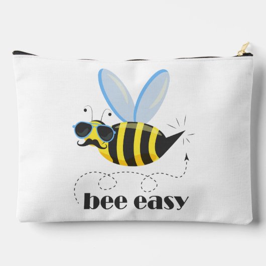 Bijenkarakter met snor zonnebril Bee Easy Etui (Achterkant)