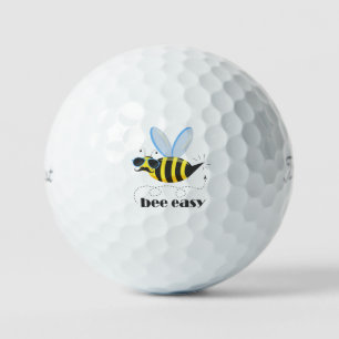 Bijenkarakter met snor zonnebril Bee Easy Golfballen