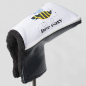 Bijenkarakter met snor zonnebril Bee Easy Golfheadcover (3/4 voorkant)