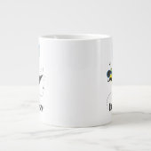 Bijenkarakter met snor zonnebril Bee Easy Grote Koffiekop (Voorkant)