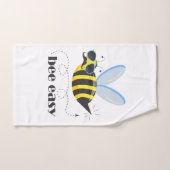 Bijenkarakter met snor zonnebril Bee Easy Handdoek (Handdoek)