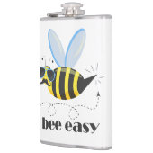 Bijenkarakter met snor zonnebril Bee Easy Heupfles (Links)