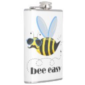 Bijenkarakter met snor zonnebril Bee Easy Heupfles (Rechts)