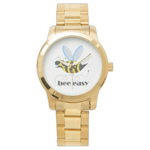 Bijenkarakter met snor zonnebril Bee Easy Horloge
