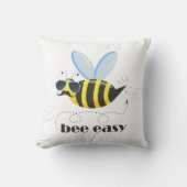 Bijenkarakter met snor zonnebril Bee Easy Kussen (Voorkant)