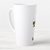 Bijenkarakter met snor zonnebril Bee Easy Latte Mok (Linkerhoek)