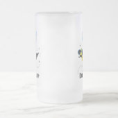 Bijenkarakter met snor zonnebril Bee Easy Matglas Bierpul (Center)