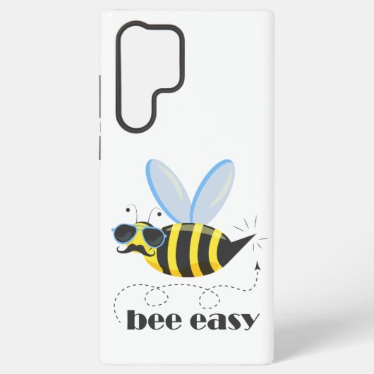 Bijenkarakter met snor zonnebril Bee Easy Samsung Galaxy Hoesje (Achterkant)