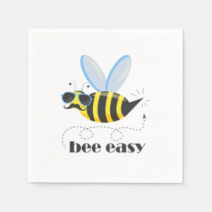 Bijenkarakter met snor zonnebril Bee Easy Servet