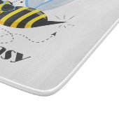 Bijenkarakter met snor zonnebril Bee Easy Snijplank (Hoek)