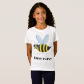 Bijenkarakter met snor zonnebril Bee Easy T-shirt (Voorkant volledig)