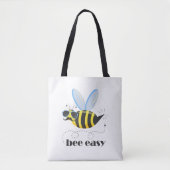 Bijenkarakter met snor zonnebril Bee Easy Tote Bag (Voorkant)