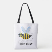 Bijenkarakter met snor zonnebril Bee Easy Tote Bag (Achterkant)