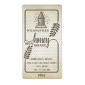  bijenkast jar etiket (Voorkant)