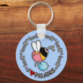 bijenkast - sleutelhanger met bijen (Voorkant)