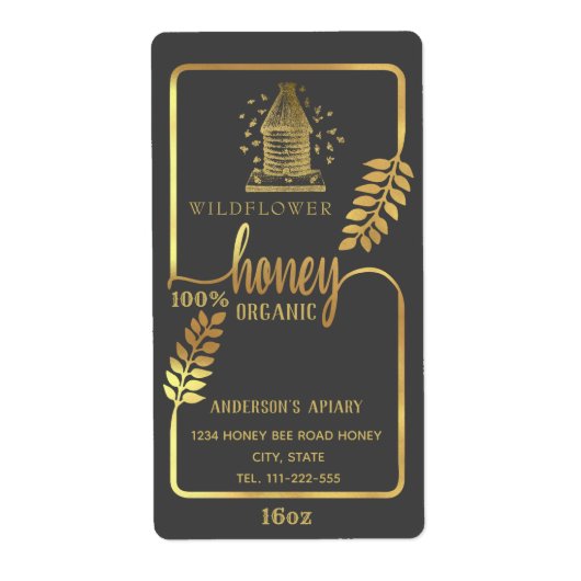  bijenkast voor goudhoningbijenkast etiket (Voorkant)