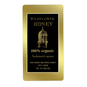  bijenkast voor goudhoninghoning etiket