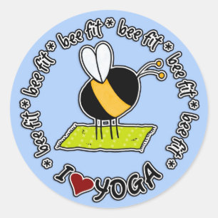 bijenkast - yoga - sticker