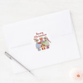 Bijenkerstcadeautjes Ronde Sticker (Envelop)