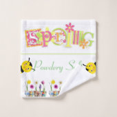Bijenkitten Lente Badkamer Handdoek Sets (Wasdoekje)