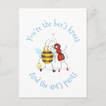 Bijenknieën en mierenbroek ansichtkaart