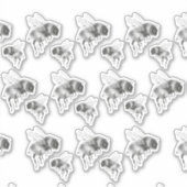 Bijenknieën in zwart-wit sticker (Voorkant)