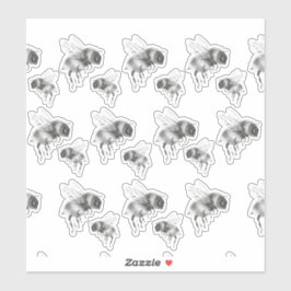 Bijenknieën in zwart-wit sticker