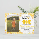 Bijenkomst uitnodiging voor geboorte: 1e verjaarda (Staand voorkant)