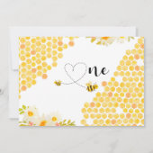 Bijenkomst uitnodiging voor geboorte: 1e verjaarda (Achterkant)