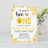 Bijenkomst uitnodiging voor geboorte: 1e verjaarda (Staand voorkant)