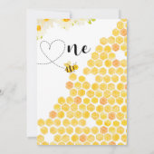 Bijenkomst uitnodiging voor geboorte: 1e verjaarda (Achterkant)