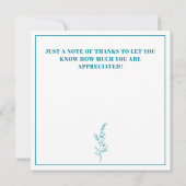 bijenkoningin | Crown Bee Blauwgroen bedankje Bedankkaart (Achterkant)