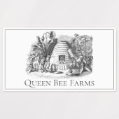 Bijenkoningin en bijenkorf Bijenhoning Bijenproduc Labels (Design 1)