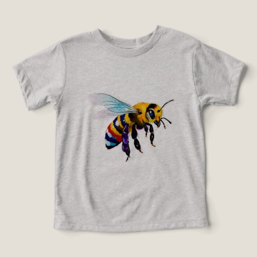 Bijenkoningin honingbij met iriserende vleugels (Design voorkant)